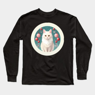 Turkish Angora Cat Xmas Ornament, Love Cats by Long Sleeve T-Shirt